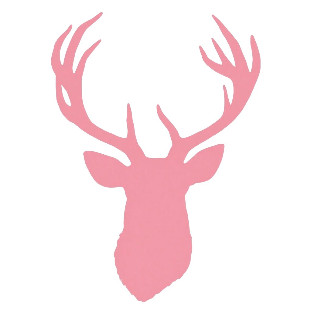 Pink Deer Silhouette